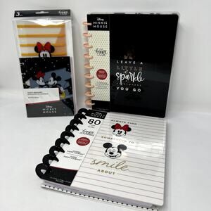 Lot of 3 The Happy Planner MAMBI Disney Mickey Mouse Goals Journal Vertical